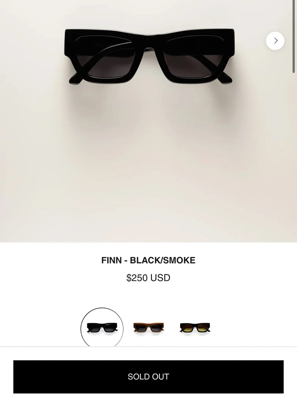 VEHLA Finn Sunglasses in Black/Smoke